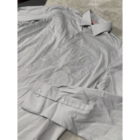 Van Heusen Mens Shirt New‎ White Tall Fit Stretch 17.5 38/39 Stain Shield Dress - Picture 1 of 8